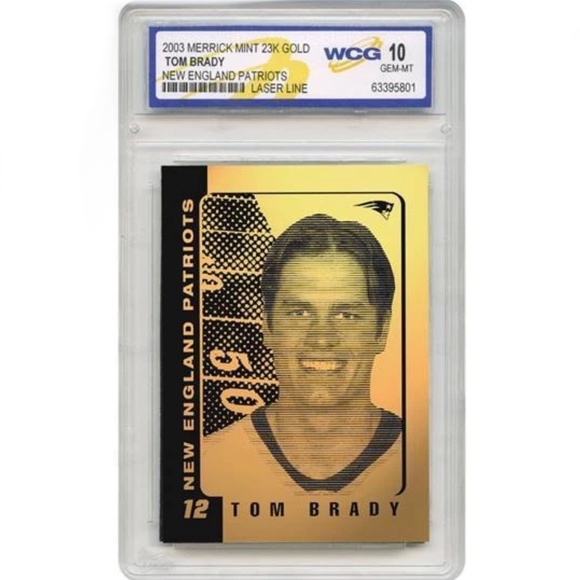 2003 TOM BRADY FOOTBALL CARD - GRADED GEM MINT 10 - NEW ENGLAND PATRIOTS NFL - Picture 1 of 2